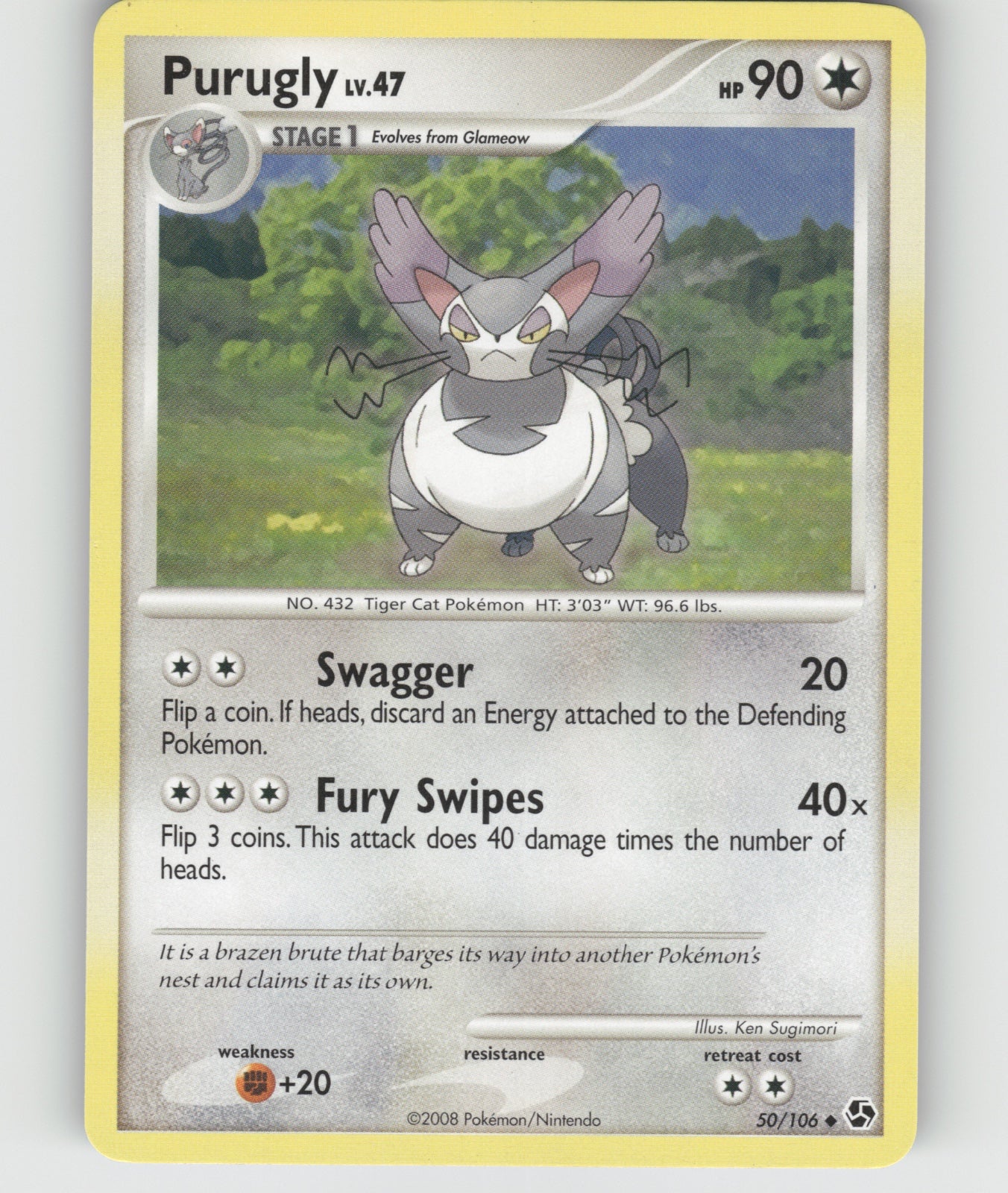Purugly Uncommon Great Encounters 50/106 NM