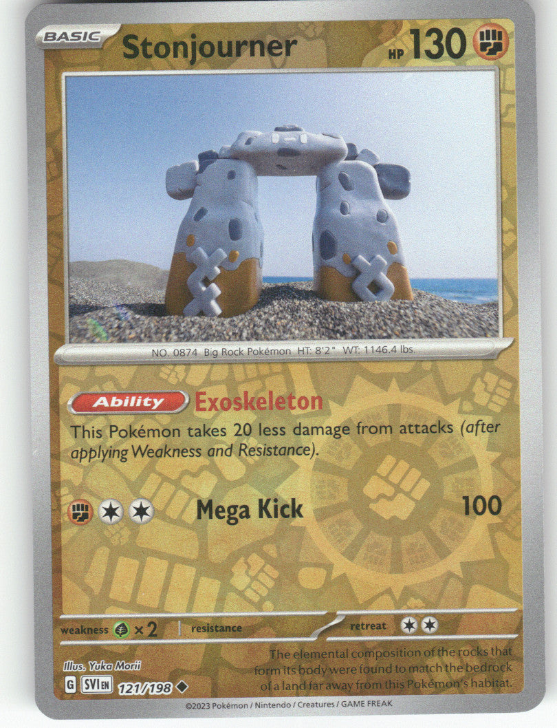 Stonjourner Reverse Holo Uncommon SV01: Scarlet & Violet Base Set 121/198 NM