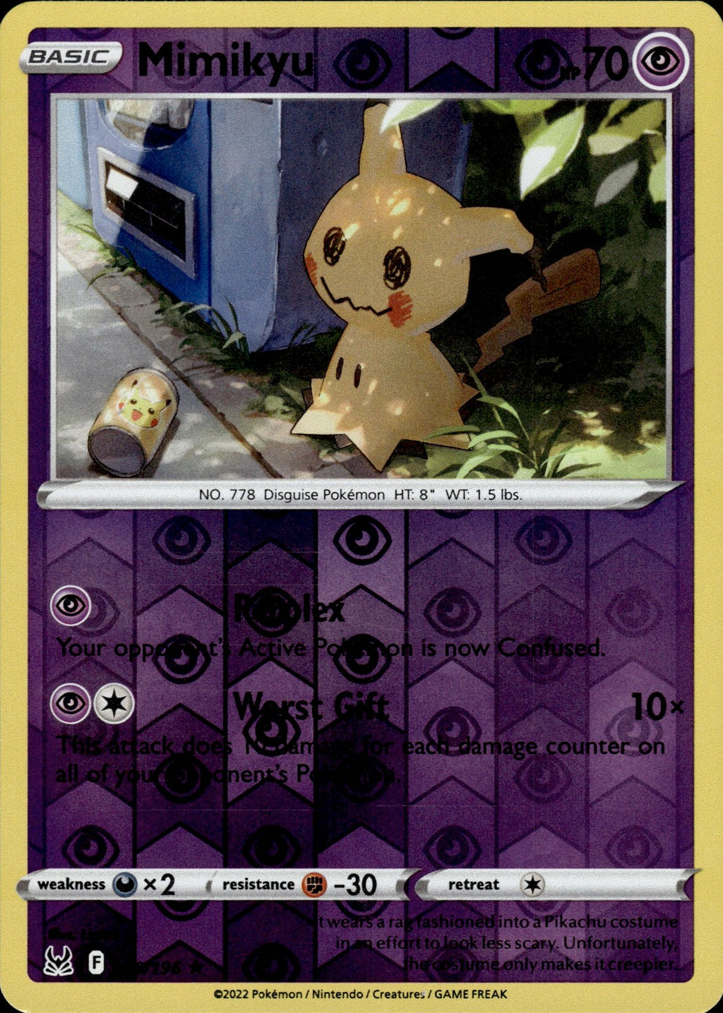Mimikyu Reverse Holo Rare SWSH11: Lost Origin 080/196 NM