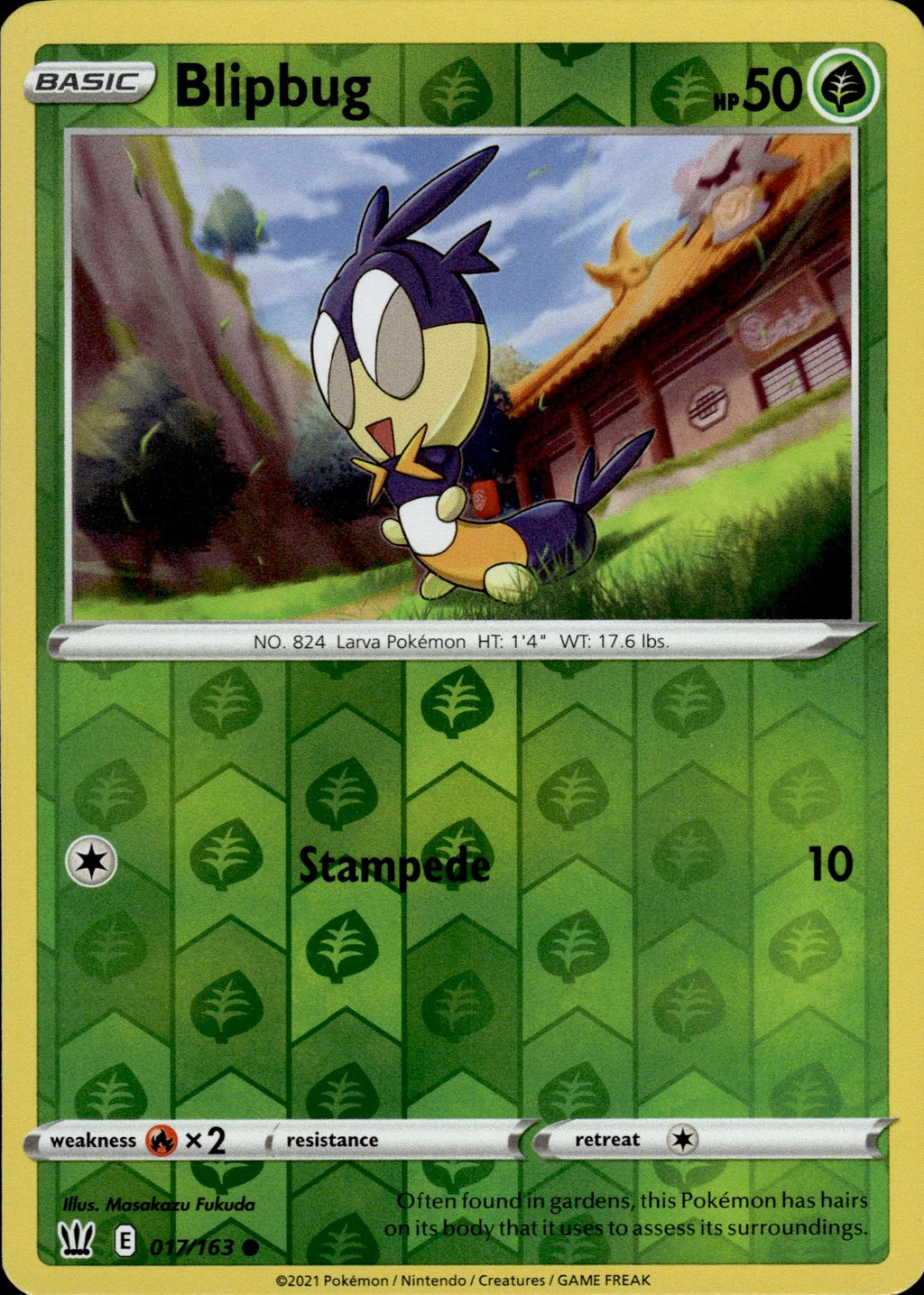 Blipbug Reverse Holo Common SWSH05: Battle Styles 017/163 NM