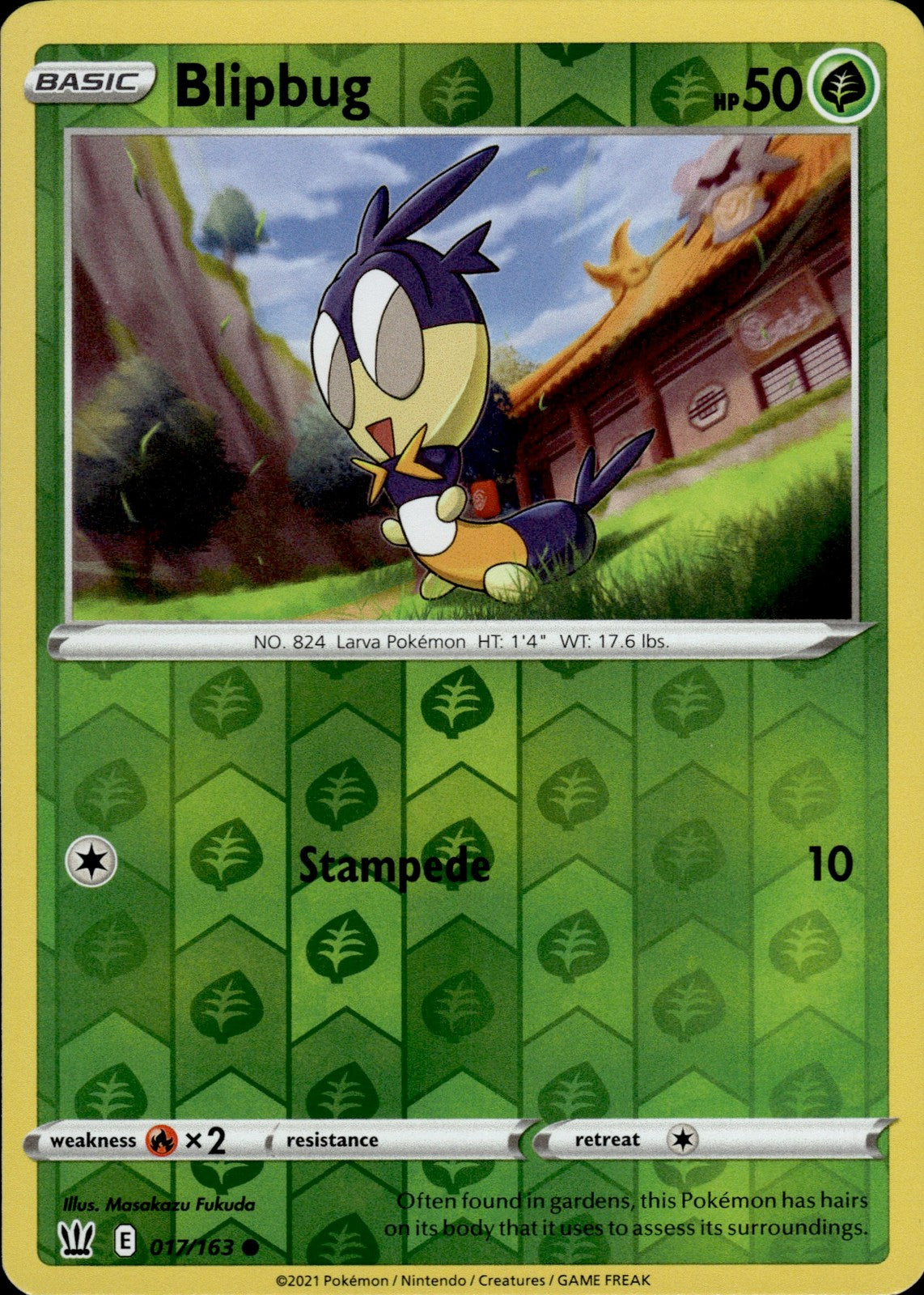 Blipbug Reverse Holo Common SWSH05: Battle Styles 017/163 NM