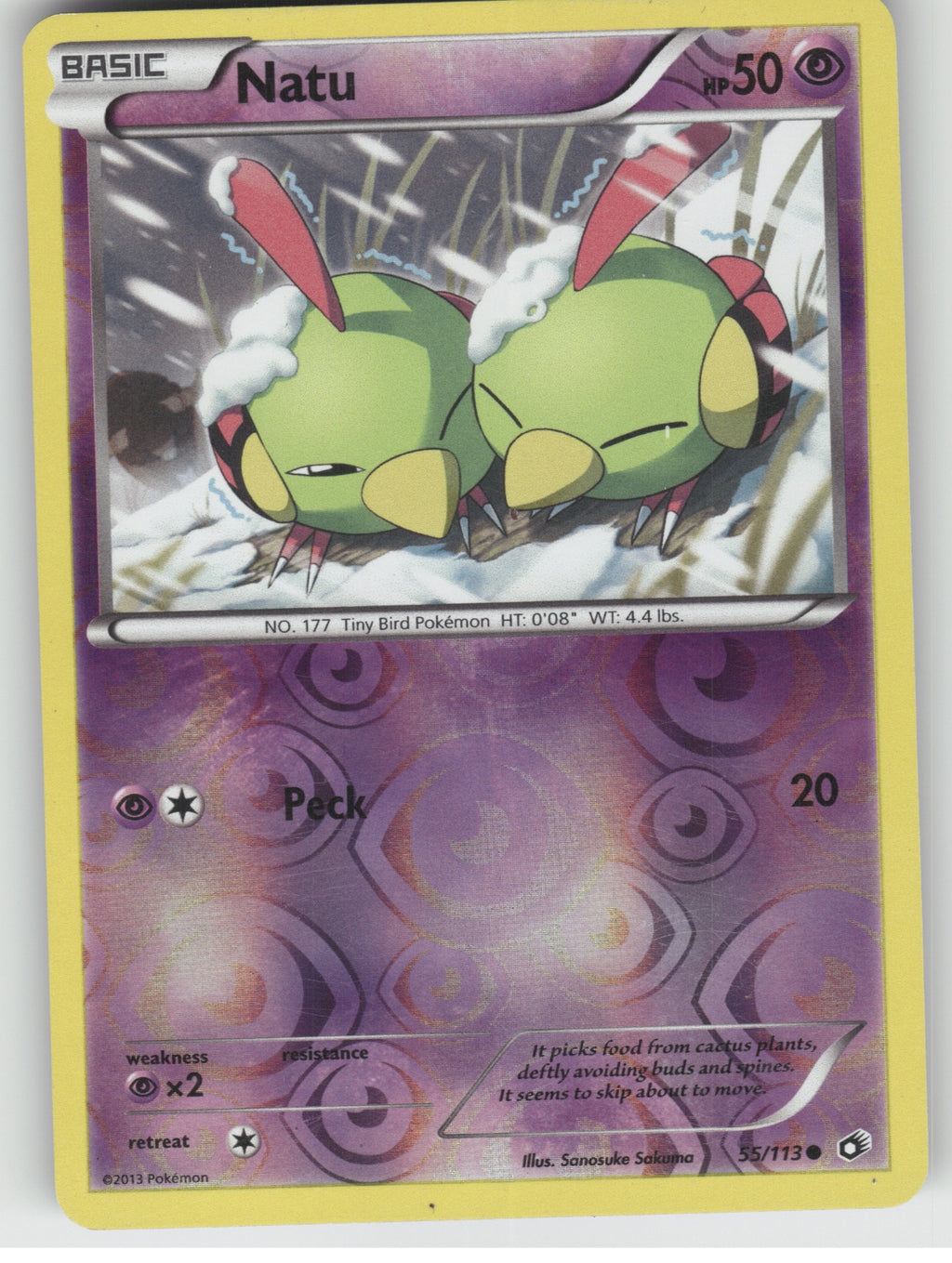 Natu Reverse Holo Common Legendary Treasures 55/113 NM