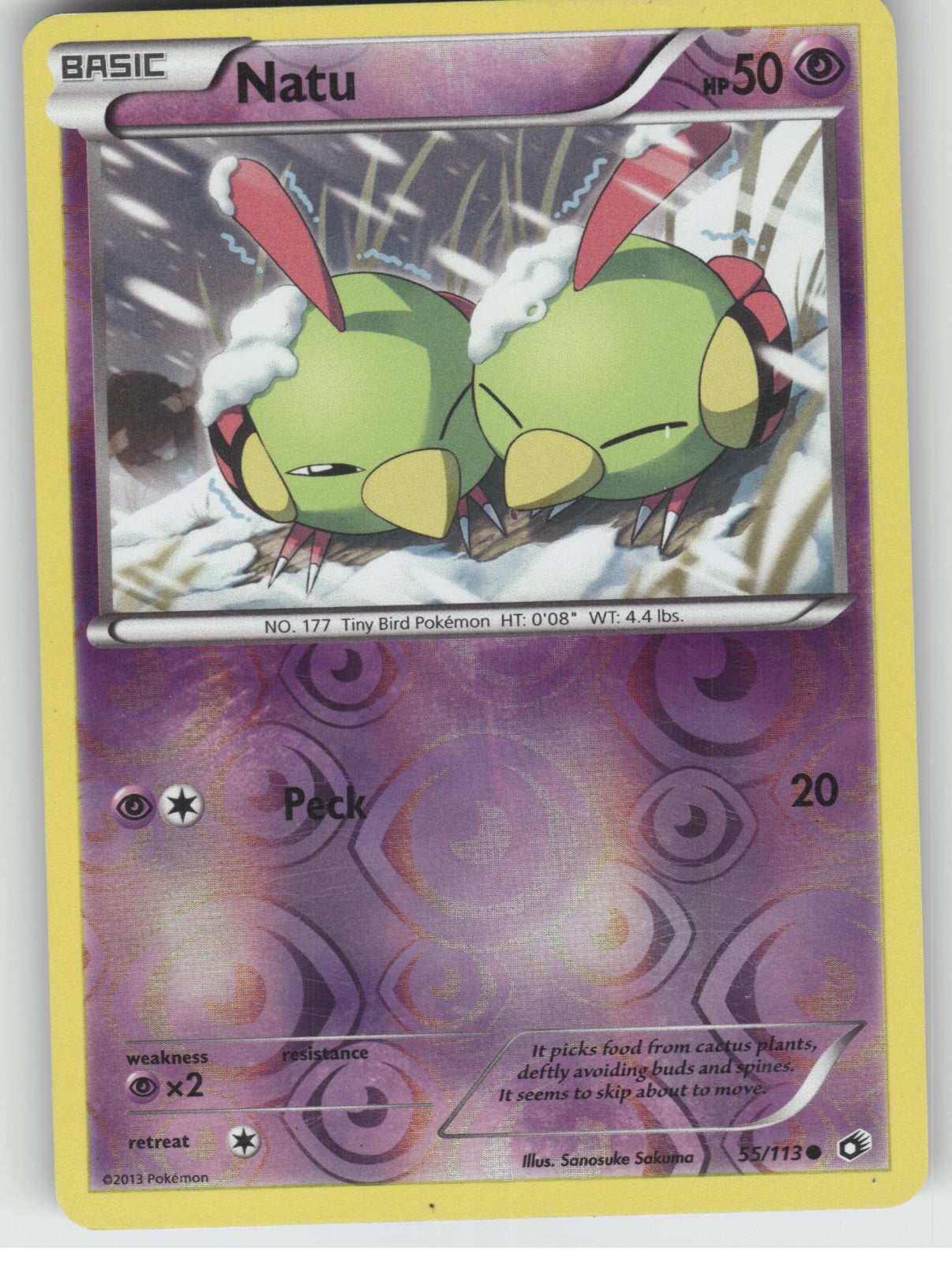 Natu Reverse Holo Common Legendary Treasures 55/113 NM