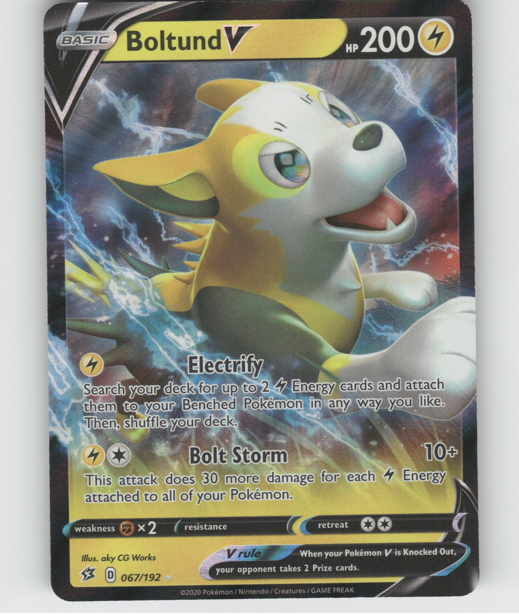 Boltund V Holo Ultra Rare SWSH02: Rebel Clash 067/192 NM