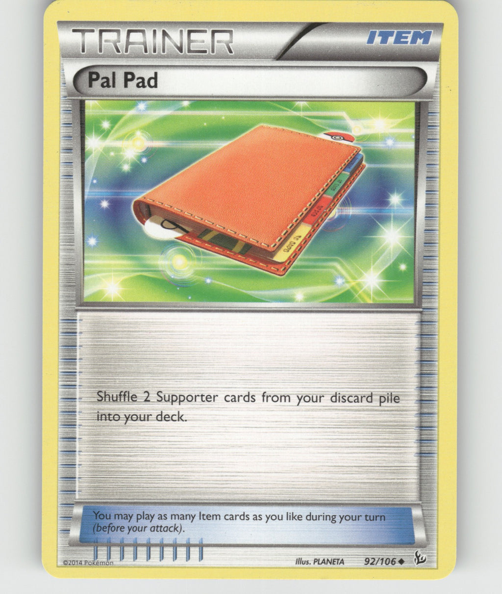 Pal Pad Uncommon XY - Flashfire 92/106 NM
