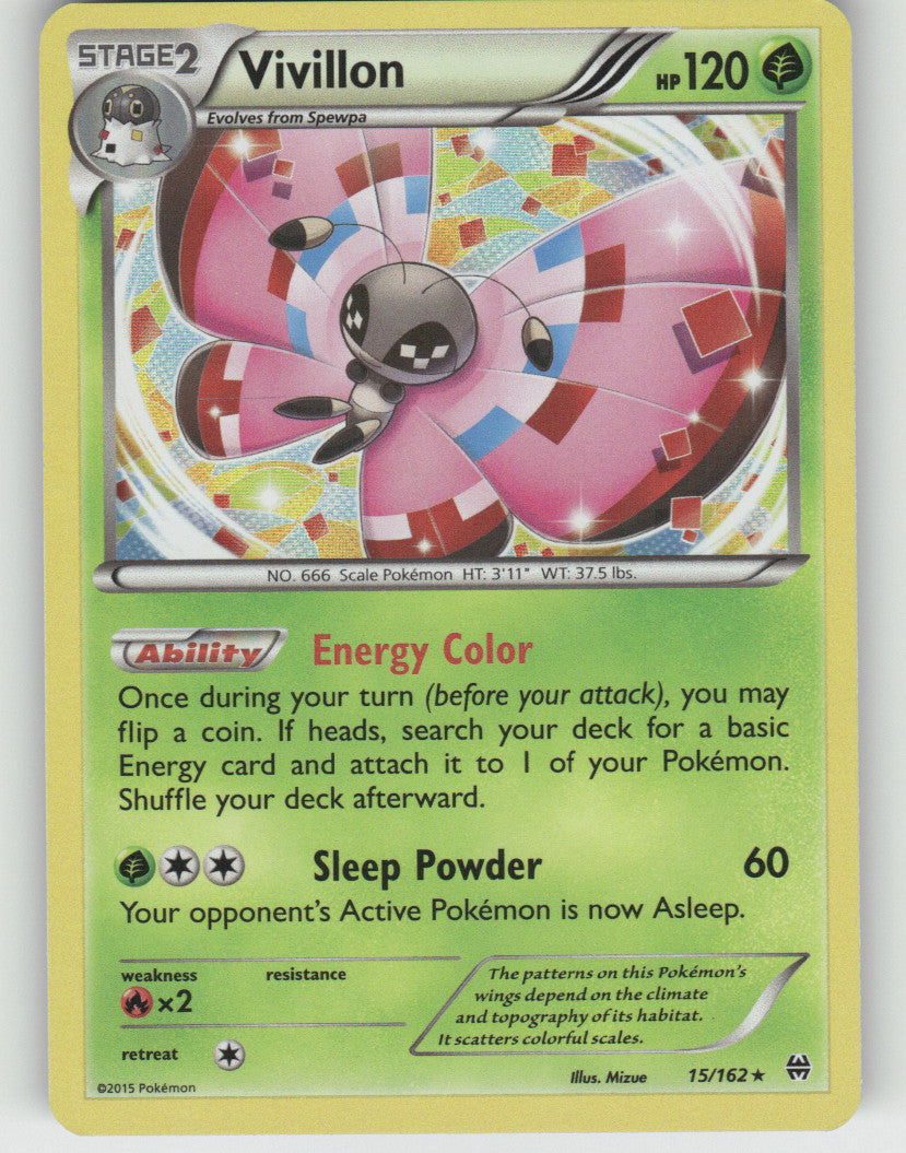 Vivillon Holo Rare XY - BREAKthrough 15/162 NM
