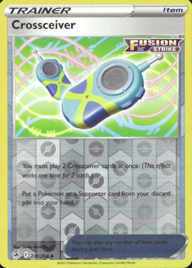 Crossceiver Reverse Holo Uncommon SWSH08: Fusion Strike 231/264 NM
