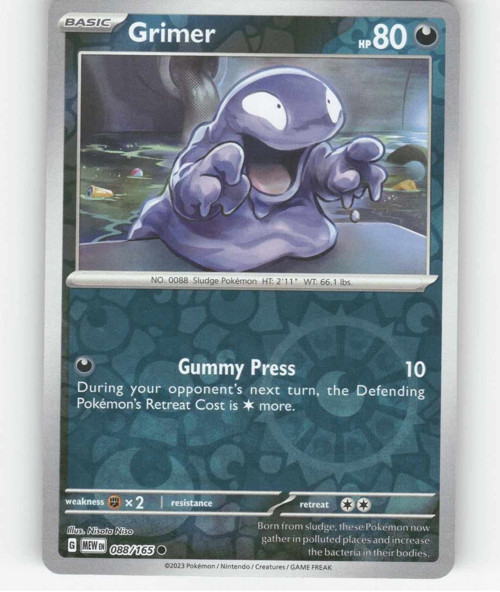 Grimer Reverse Holo Common SV: Scarlet & Violet 151 088/165 NM