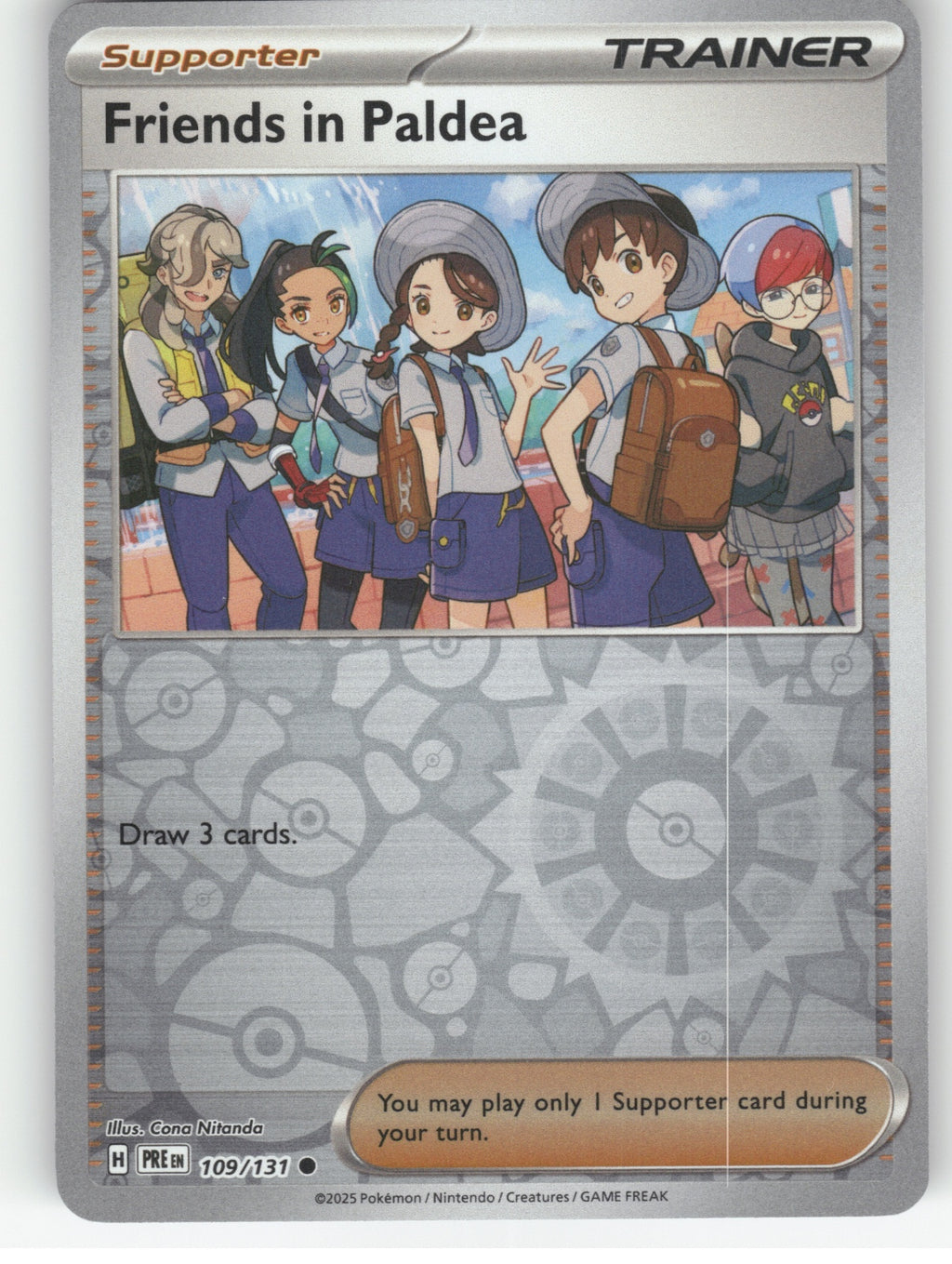 Friends in Paldea Reverse Holo Common Professor Program Promos 109/131 NM