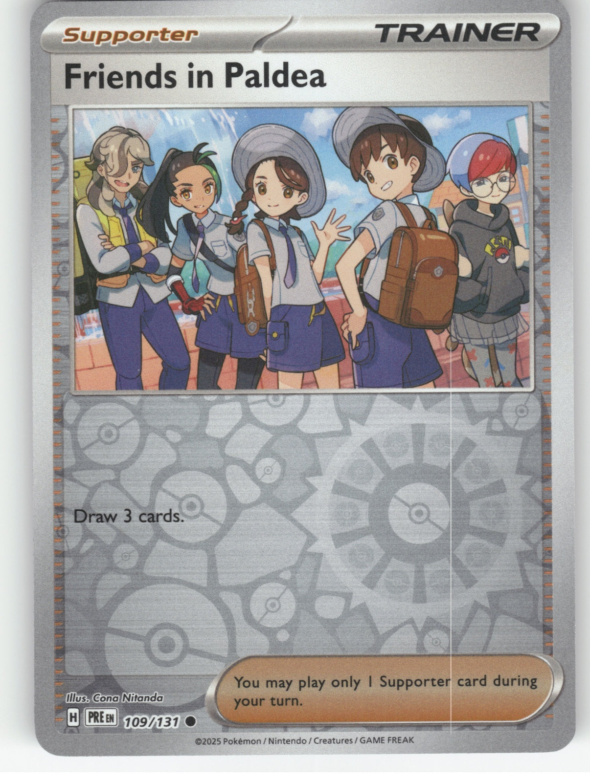 Friends in Paldea Reverse Holo Common Professor Program Promos 109/131 NM