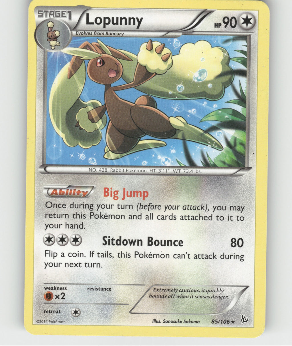 Lopunny Rare XY - Flashfire 85/106 NM