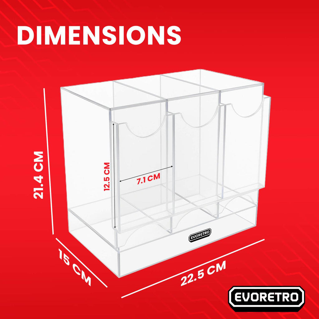 EVORETRO Acrylic Display Stand for Booster  DispenserPacks – Retail Counter Unit with Top Shelf