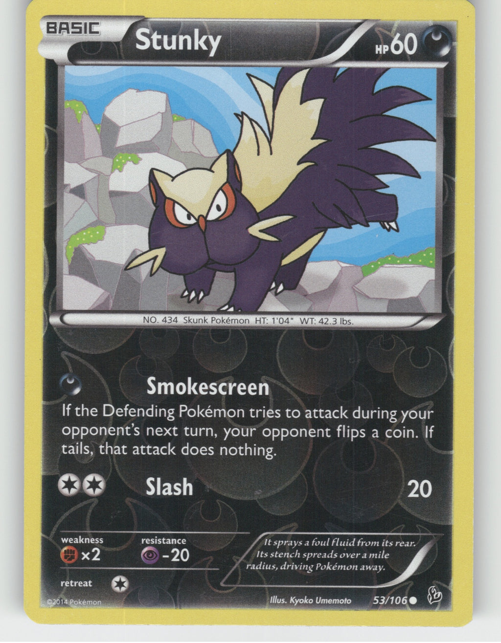 Stunky (53) Reverse Holo Common XY - Flashfire 53/106 NM