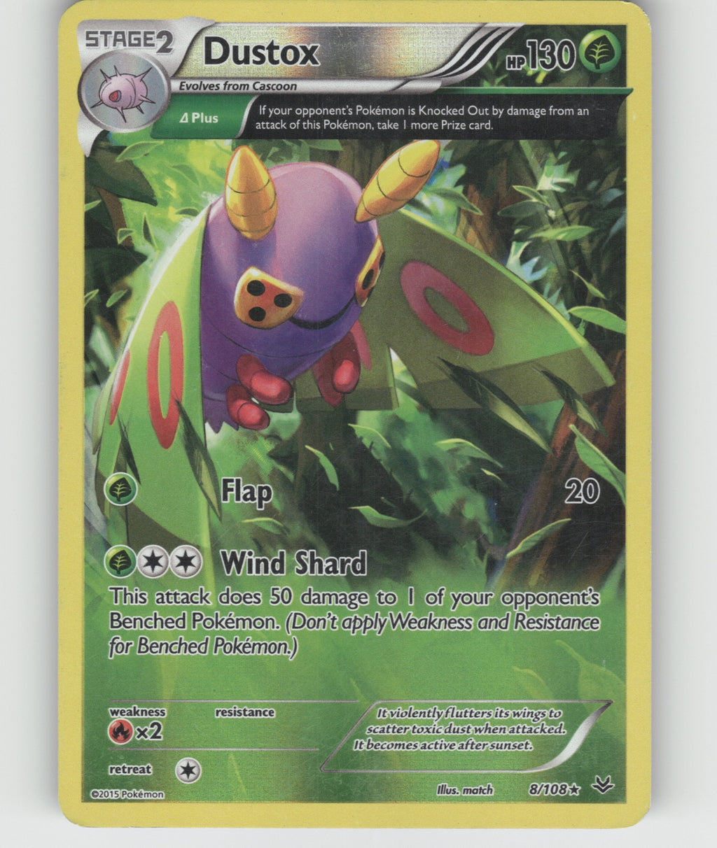 Dustox (8 Delta) Reverse Holo Rare XY - Roaring Skies 8/108 MP