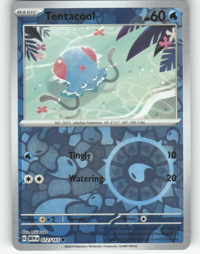 Tentacool Reverse Holo Common SV: Scarlet & Violet 151 072/165 NM