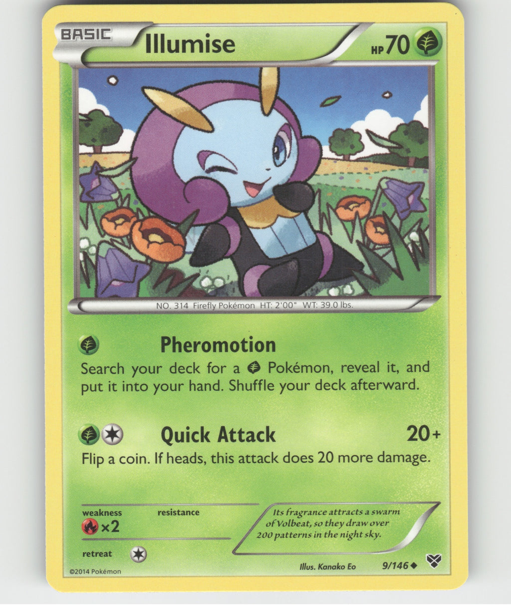 Illumise Uncommon XY Base Set 9/146 LP
