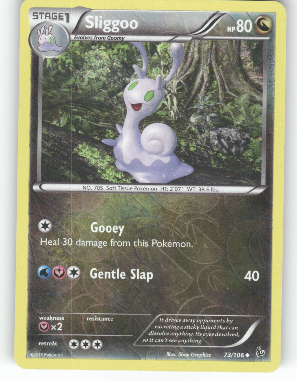 Sliggoo Reverse Holo Uncommon XY - Flashfire 73/106 NM