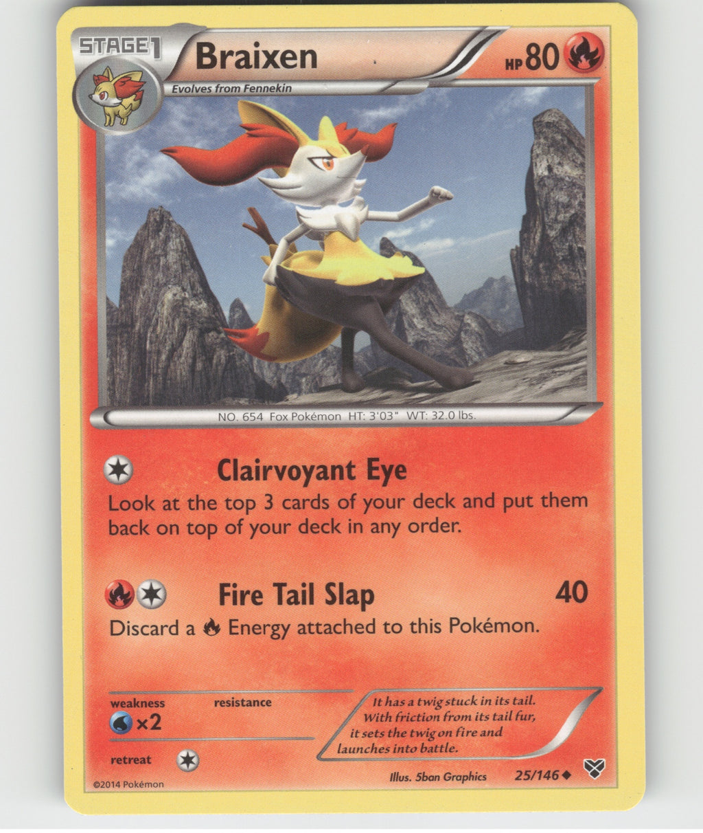 Braixen Uncommon XY Base Set 25/146 LP