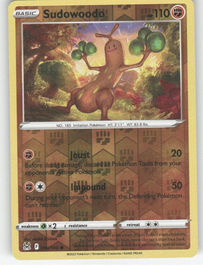 Sudowoodo Reverse Holo Common SWSH11: Lost Origin 094/196 NM