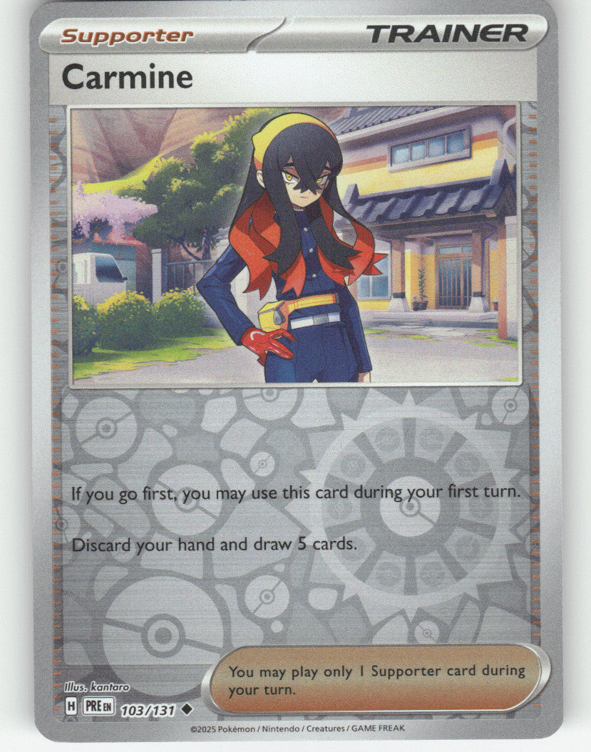 Carmine Reverse Holo Uncommon SV: Prismatic Evolutions 103/131 NM