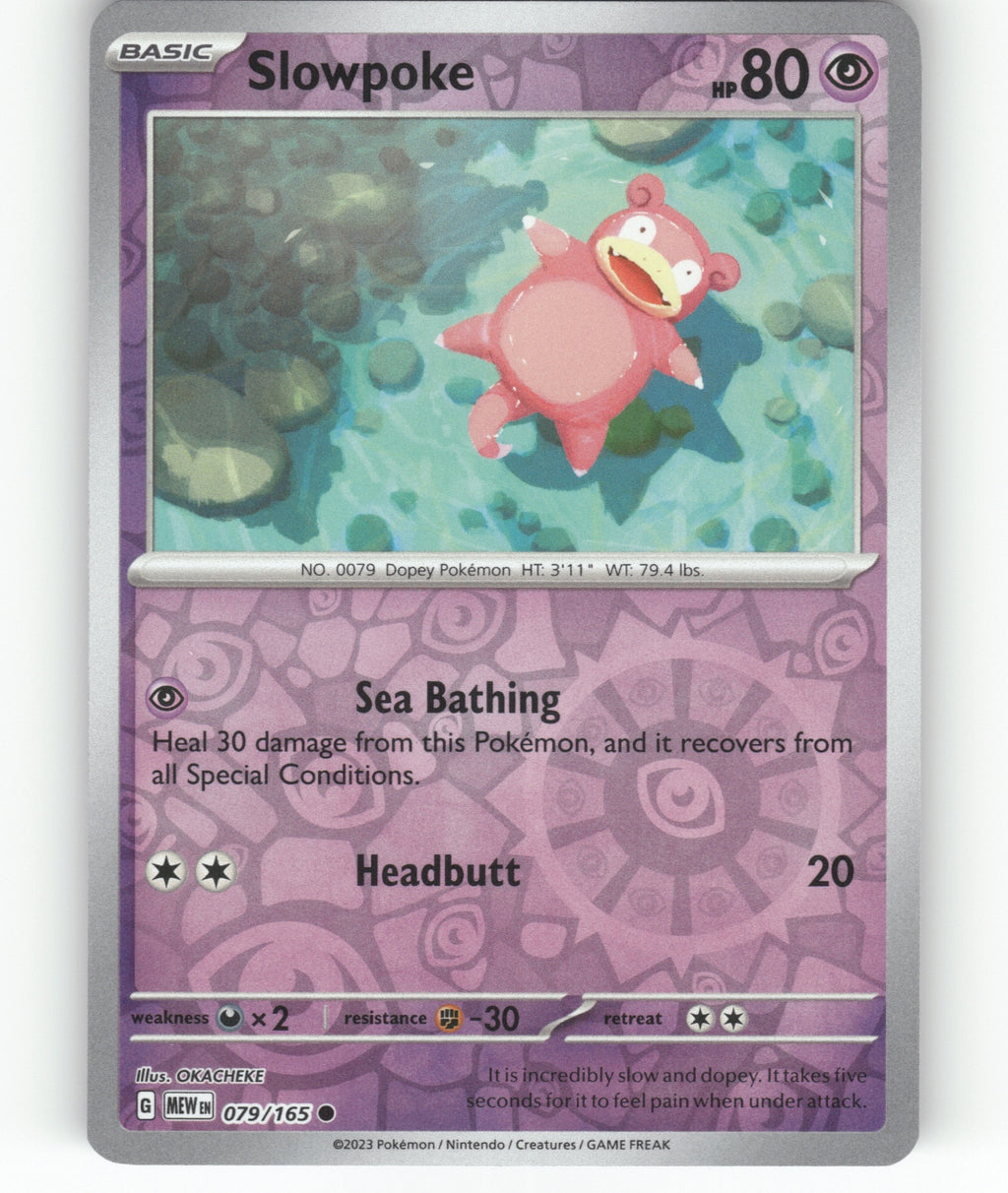 Slowpoke Reverse Holo Common SV: Scarlet & Violet 151 079/165 NM