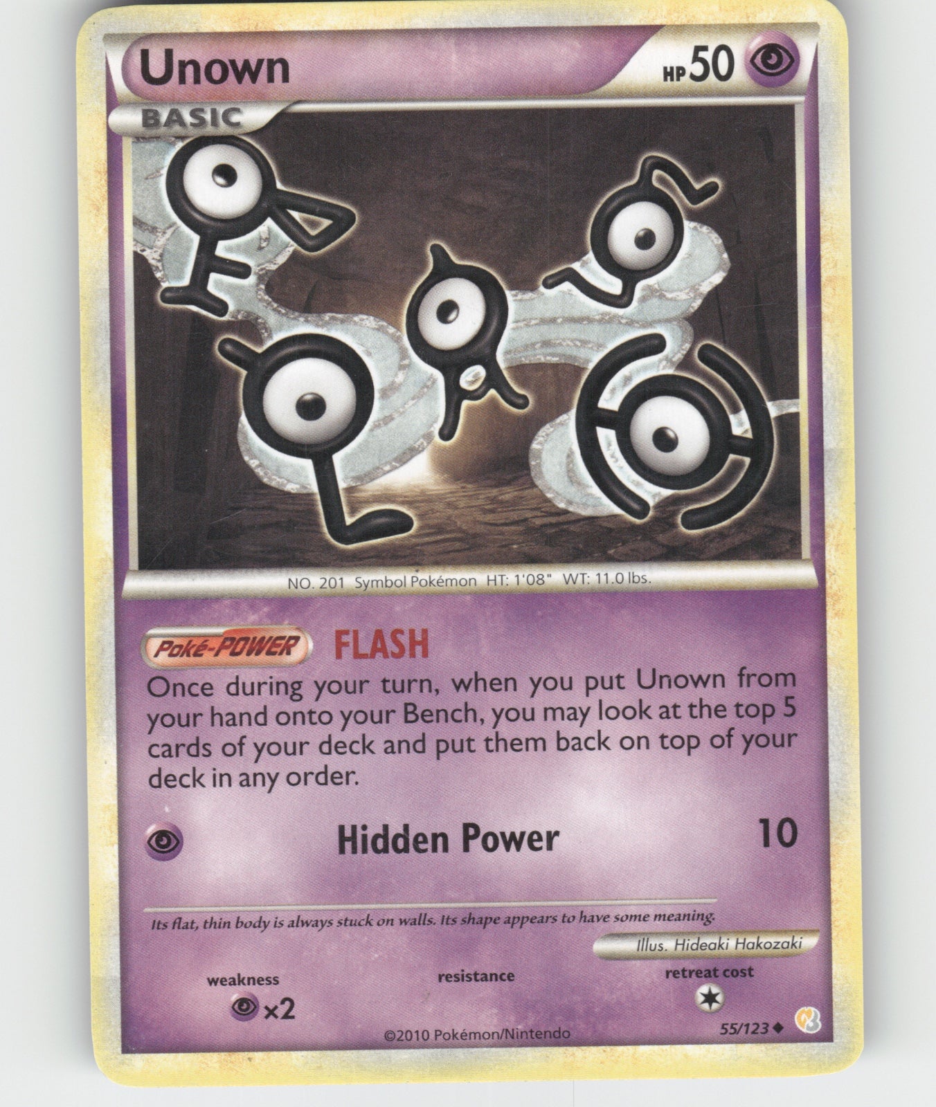 Unown (55) Uncommon HeartGold SoulSilver 55/123 NM