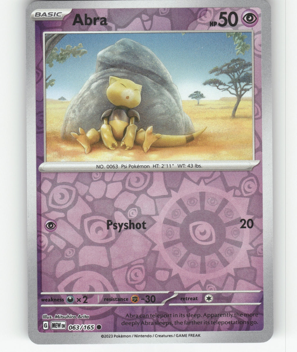 Abra Reverse Holo Common SV: Scarlet & Violet 151 063/165 NM