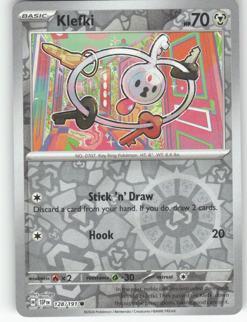 Klefki Reverse Holo Common SV08: Surging Sparks 128/191 NM