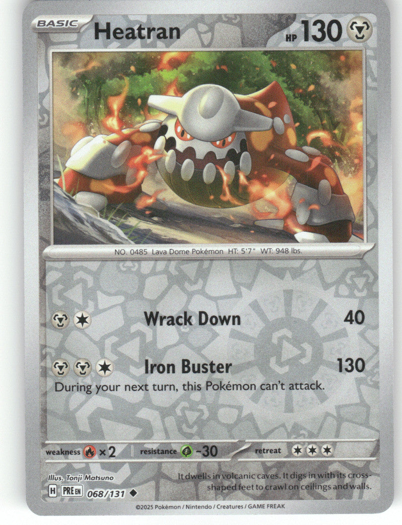 Heatran Reverse Holo Uncommon SV: Prismatic Evolutions 068/131 NM