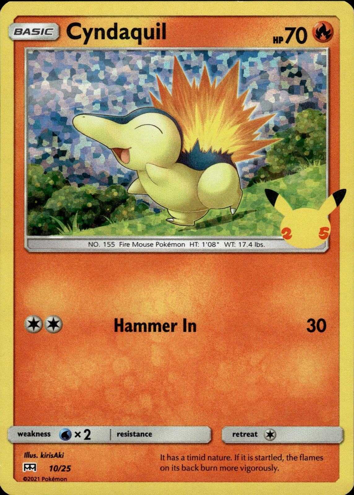 Cyndaquil Holo Promo McDonald's 25th Anniversary Promos 010/025 NM