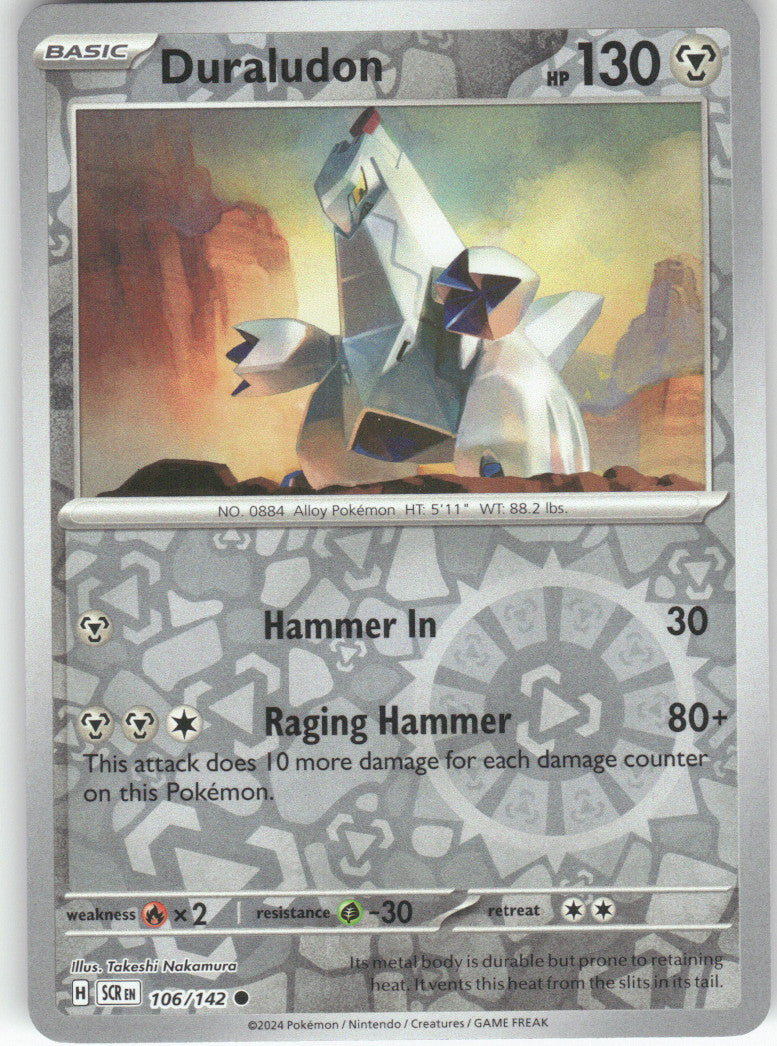 Duraludon Reverse Holo Common SV07: Stellar Crown 106/142 NM