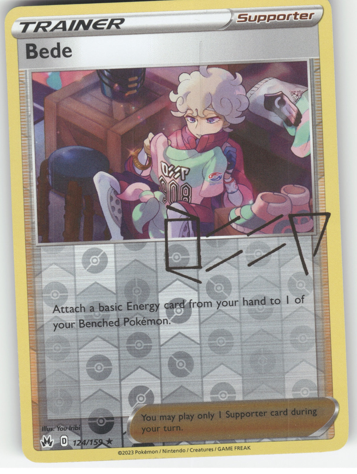 Bede Reverse Holo Holo Rare SWSH: Crown Zenith 124/159 NM