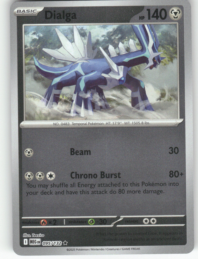 Dialga Reverse Holo Rare ME01: Mega Evolution 095/132 NM