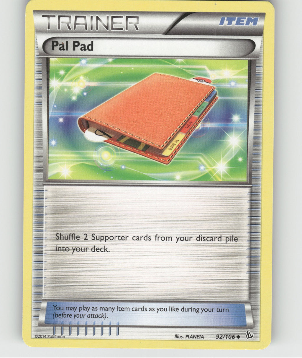Pal Pad Uncommon XY - Flashfire 92/106 NM