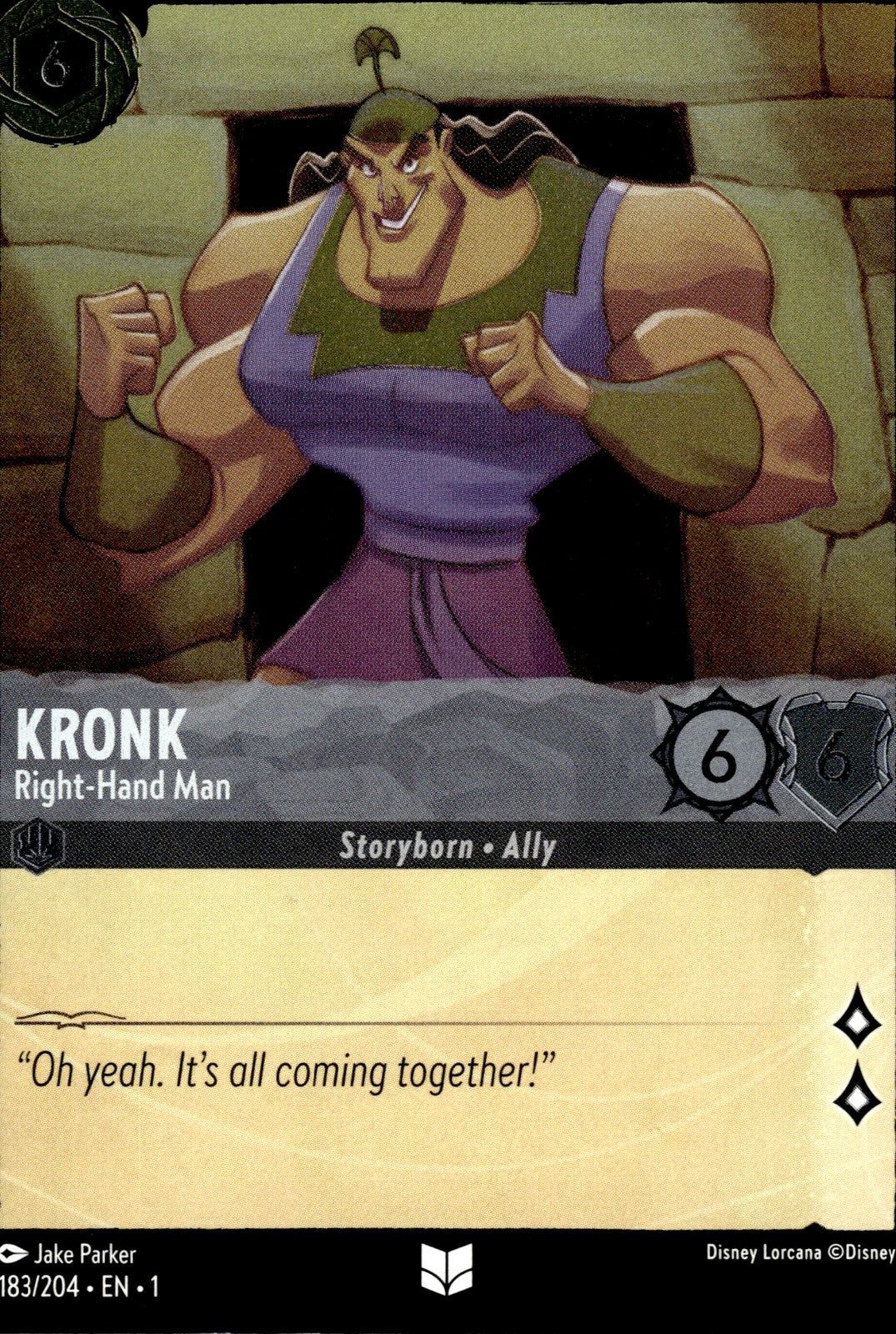 Kronk - Right-Hand Man Cold Foil Uncommon The First Chapter 183/204 NM