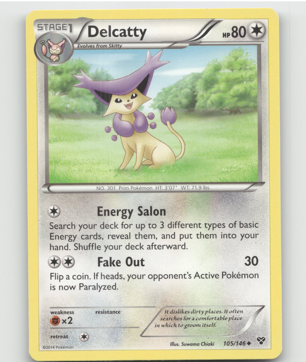 Delcatty Uncommon XY Base Set 105/146 LP
