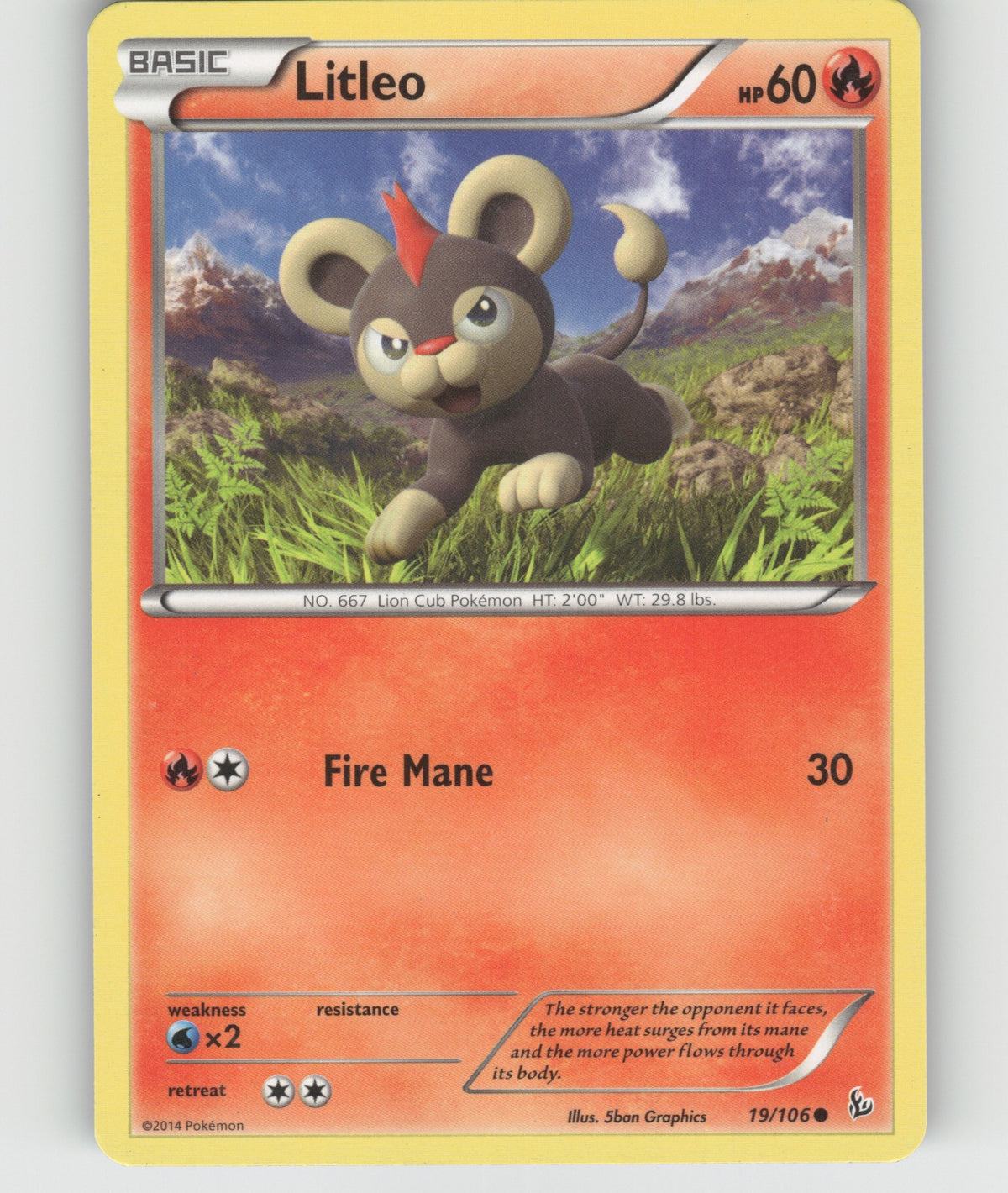Litleo (19) Common XY - Flashfire 19/106 NM