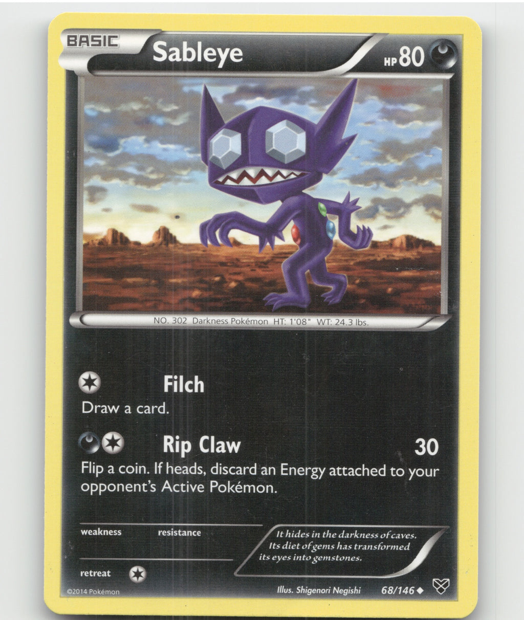 Sableye Uncommon XY Base Set 68/146 LP