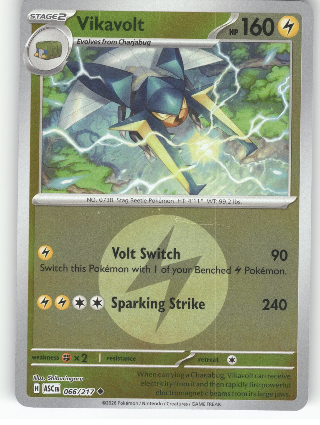 Vikavolt - (Energy Symbol Pattern) Reverse Holo Uncommon ME: Ascended Heroes 066