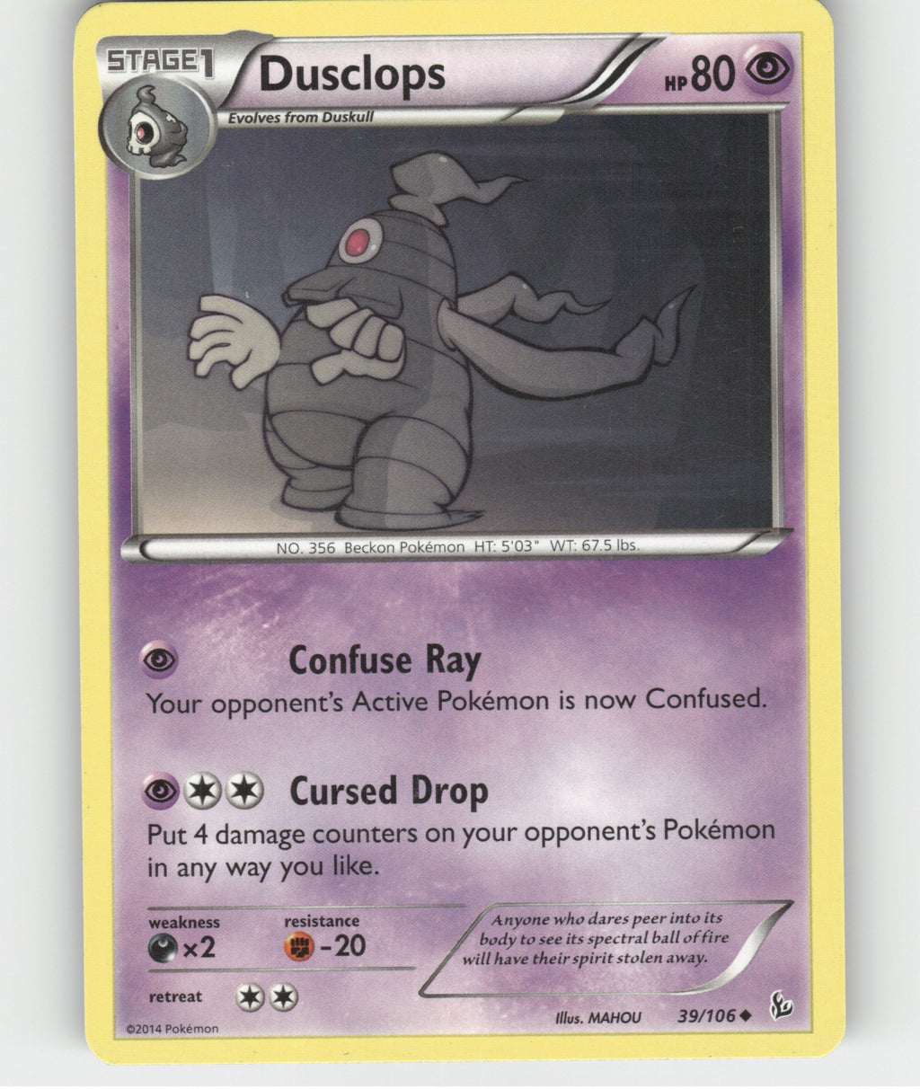 Dusclops Uncommon XY - Flashfire 39/106 NM