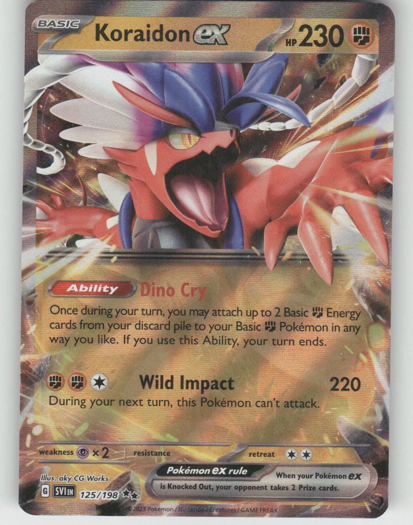 Koraidon ex - Holo Double Rare SV01: Scarlet & Violet Base Set 125/198 NM