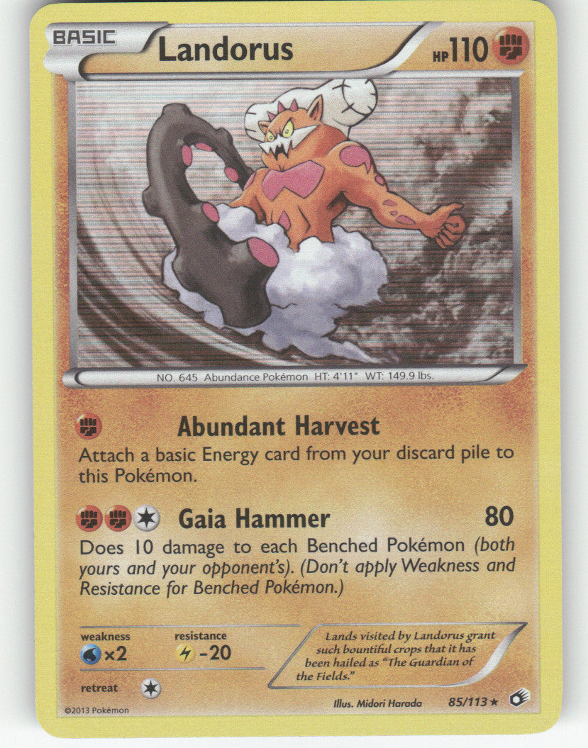 Landorus Holo Rare Legendary Treasures 85/113 NM