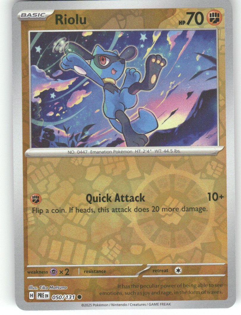 Riolu Reverse Holo Common SV: Prismatic Evolutions 050/131 NM