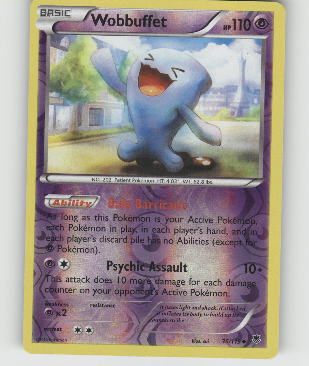 Wobbuffet Reverse Holo Uncommon XY - Phantom Forces 36/119 NM