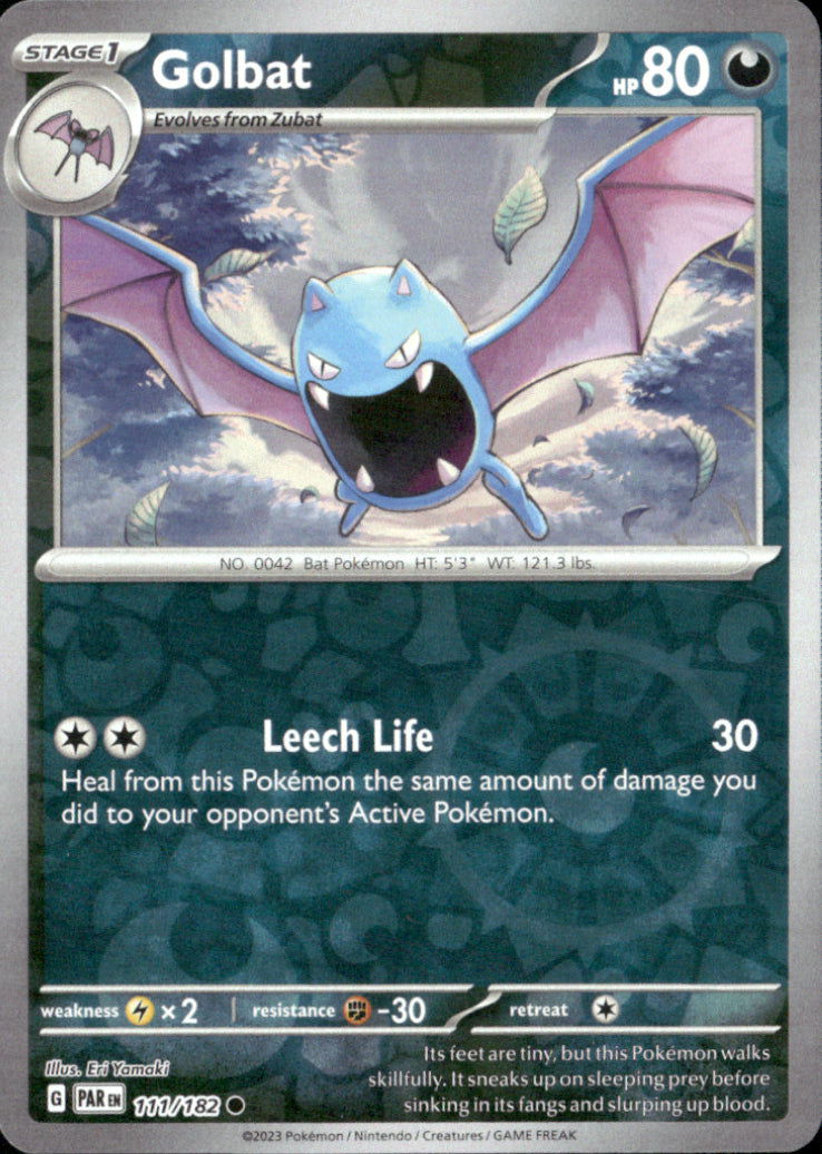 Golbat Reverse Holo Common SV04: Paradox Rift 111/182 NM