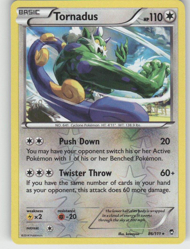 Tornadus Reverse Holo Rare XY - Furious Fists 86/111 NM