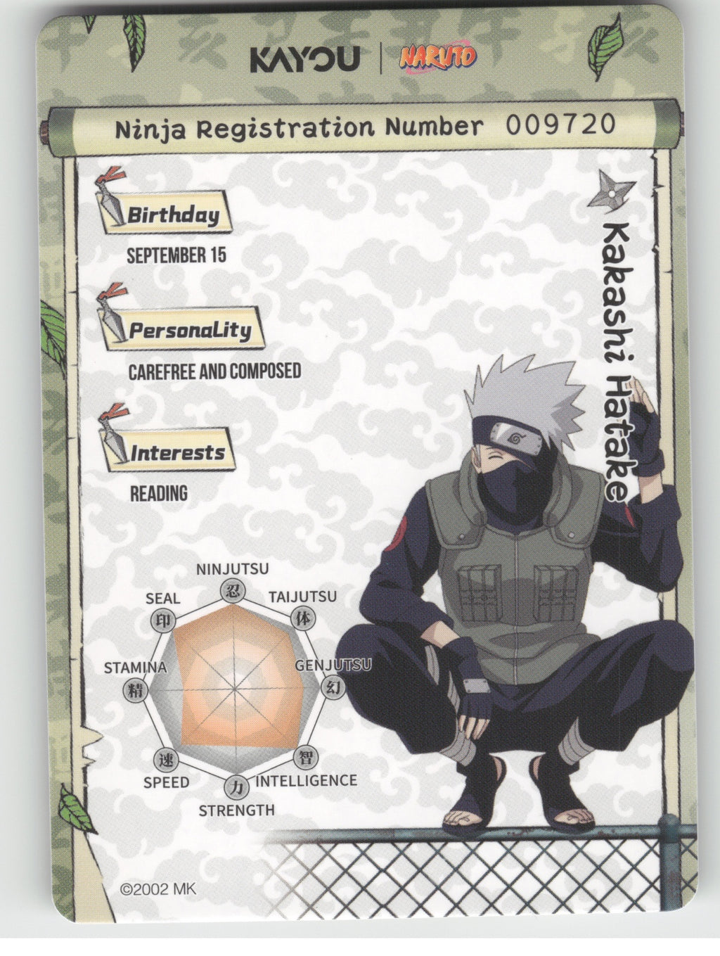 Kakashi Hatake Base SR Earth Scroll Series 2 005L2 NM back