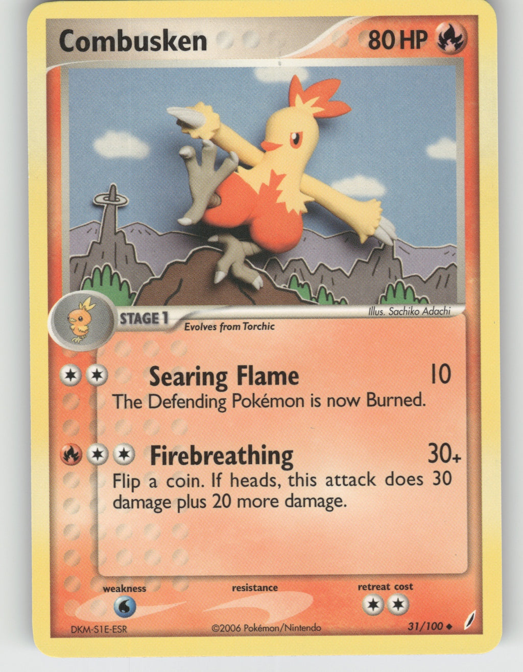 Combusken Uncommon EX Crystal Guardians 31/100 NM