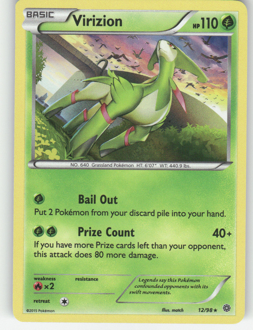 Virizion Holo Rare XY - Ancient Origins 12/98 NM