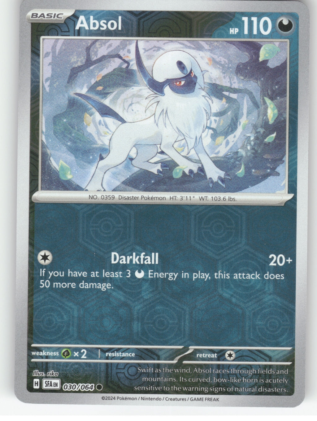 Absol Reverse Holo Common SV: Shrouded Fable 030/064 NM